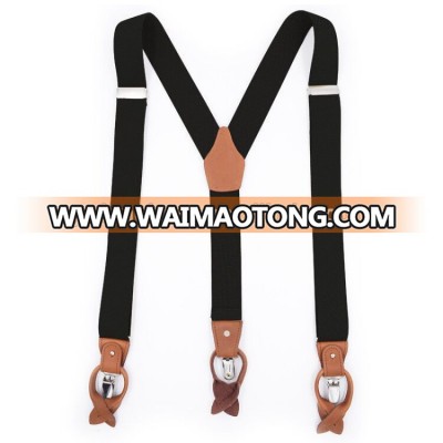 2018 Newline style real leather clips suspenders with gift boxes packing