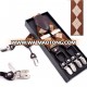 2017 High quality gift box packing 6 clips suspenders new suspenders