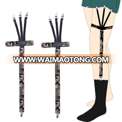 2018 Yiwu Longkang Factory hot sale Mens Shirt Stays Garters Belt Holders with Non-slip Locking Clamps