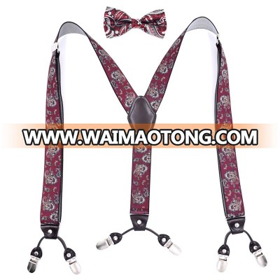 2017 Men's high quality suspenders with bowties