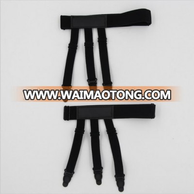 Hot sale fashion mens shirt stays holder garters with non-slip locking clamps