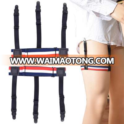 Lastest Design factory Hot sale fashion suspenders garters shirt garters mens shirt stays