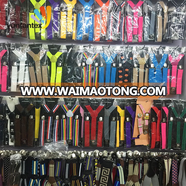 2018 Fashion Custom Design dyed and printed Adjustable high Elastic Suspenders braces for men